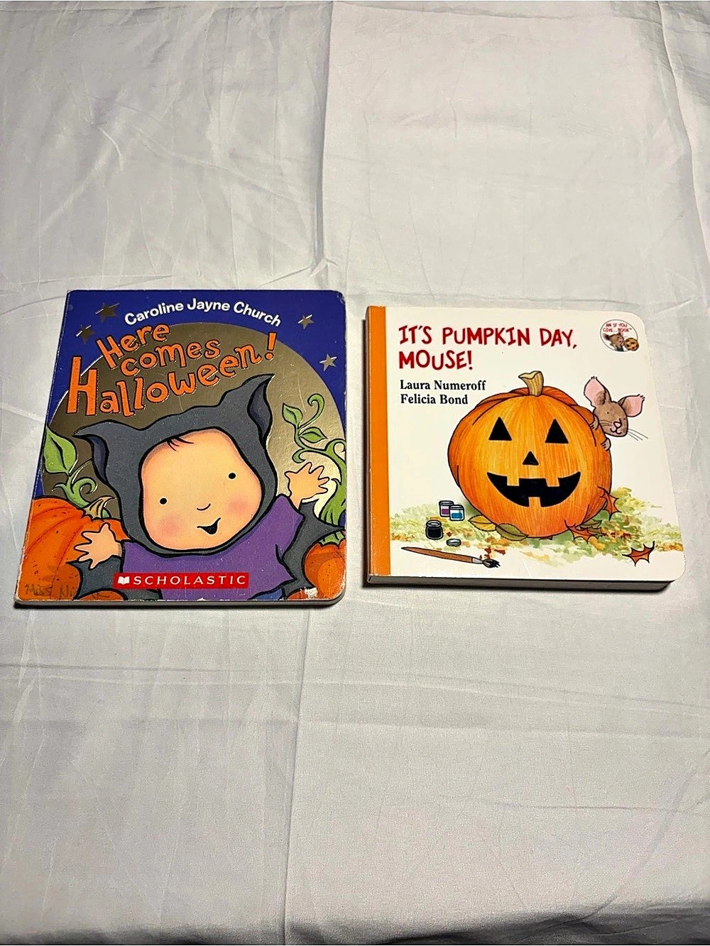 Halloween Board Book Bundle Its Pumpkin Day Mouse & Here Comes Halloween Toddler